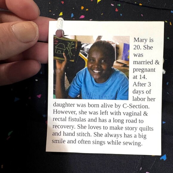 Handmade Fiber Art Quilt The Woman Is Walking And It Is Raining Marion Schmoda - Picture 3 of 6